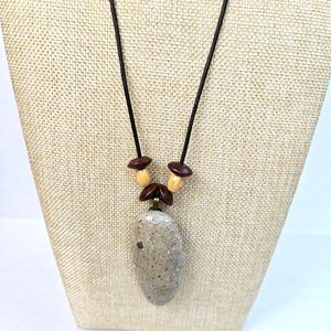 Unique Handmade Nicaraguan Stone Pendant Necklace